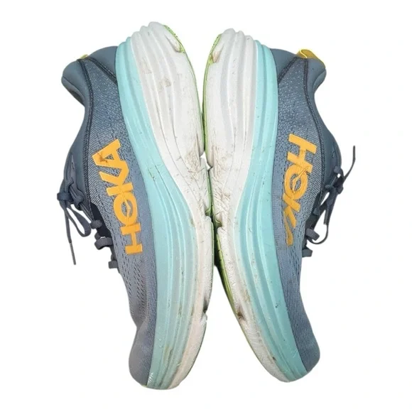Hoka One One Bondi 8 Real Teal Shadow Mens Blue Size 11 Running Shoes - Picture 14 of 16